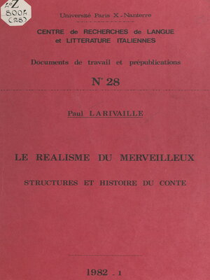 cover image of Le réalisme du merveilleux